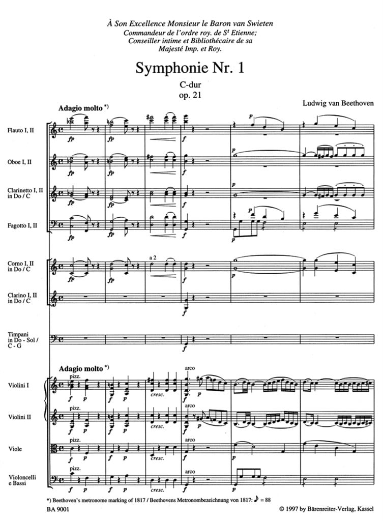 Symphonie Nr. 1 C-Dur op. 21